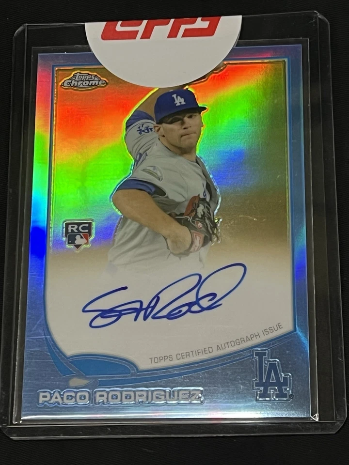 2013 Paco Rodriguez Topps Chrome Blue Refractor  Auto  RC 18/199 #182 - Image 1 of 4