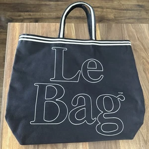Vintage Le Bag Canvas Large Oversized Tote Bag 80er Jahre schwarz weiß - selten - Bild 1 von 7