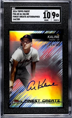 2016 Topps Finest Al Kaline #FGA-AK Greats Autograph SGC 9 POP 2 /200 - Image 1 of 2