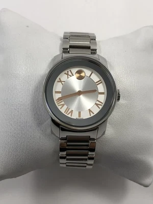 Movado Bold SWISS Quartz Silver Tone Stainless Steel Ladies Watch 3600244 - Image 1 of 4