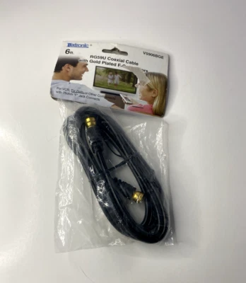 Luxtronic 6' RG-59U Coaxial Cable with Gold Plated F Connectors - Image 1 of 4