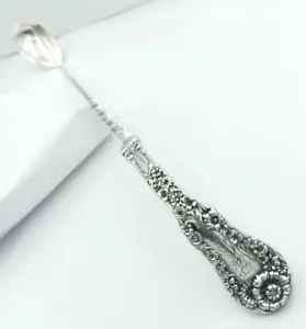 Antico mestolo per salsa floreale Dominick & Haff Blair & Crawford 12,5" Sterling Twist - Foto 1 di 6