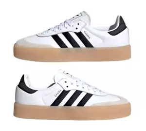 Adidas Sambae Womens Shoes, White Black Gum, size 9 US - Picture 1 of 8