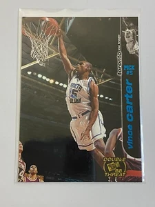 🏀 1998-99 Press Pass Double Threat Basketball Blue Rookie #4 Vince CARTER 🏀 - Picture 1 of 2