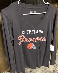 Womens Cleveland Browns NFL Team Apparel Long Sleeve Shirt XL NWT - Picture 1 of 5