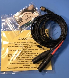 Kit de cableado (cardas) Neutrik XLR Rega Incognito (6 pies de largo) - Imagen 1 de 5