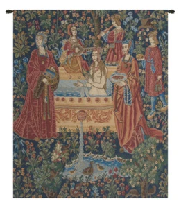 Belgium Woven Bath European Tapestry - Medieval Middle Ages Art Home Decor - Picture 1 of 5