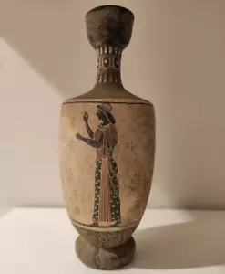 Antiqued Magna Graecia Lekythos with Standing Female Figure Made in Centuripe - Picture 1 of 6