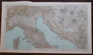Landkarte Karte mit Karte Jahrgang 1955 Italien (Nord) - Bild 1 von 2