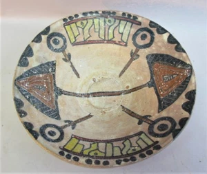 Fine 19th C. PERSIAN ISLAMIC Art Pottery Bowl with Yellow Script   Middle East - Picture 1 of 7