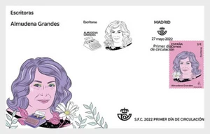 spain 2022 espagne writer columnist Almudena GRANDES 1960 2021 novel 1v FDC PJ - Picture 1 of 1