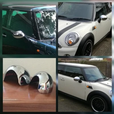  MINI ONE COOPER CONVERTIBILE ROADSTER MK 2 (2006-13) COPRI SPECCHIETTI RETROVISORI PORTA CROMATI  - Immagine 1 di 4