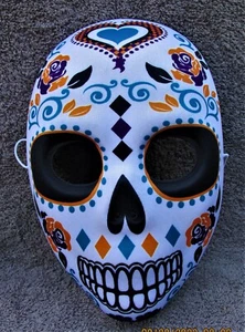 Day of the Dead Skull Mask Halloween Face Mask #2 Adult Size - Bild 1 von 2