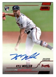 Autógrafo de novato Kyle Muller 2022 Topps Stadium Club lámina roja 29/50 Braves - Imagen 1 de 2