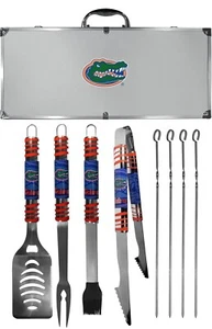 Florida Gators NCAA Siskiyou Sport Fan Shop  Steel Tailgater BBQ Set w/Case 8 pi - Picture 1 of 4