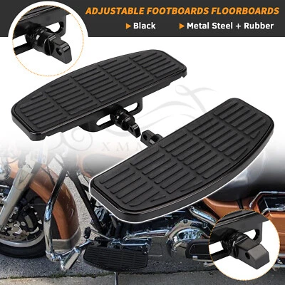 estriberas delanteras/traseras negras estriberas para Harley Honda Kawasaki Vulcan 1500 1600 Foto 1 de 4