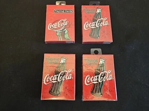 ~ Bicycle COCA COLA Playing Cards Lot QTY 4 New Sealed Collector Deck ~ - Picture 1 of 9