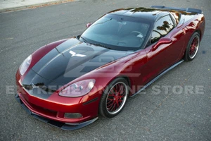 Kit de carrocería combinada completa para 05-13 Corvette C6 BASE | ZR1 estilo extendido negro brillante - Imagen 1 de 12