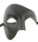 Men's Phantom Black Basic Craft Large Mardi Gras Masquerade Halloween Mask