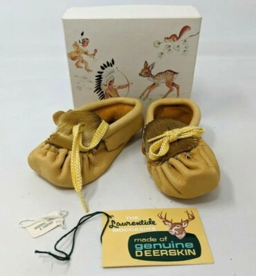 De Colección Nap Gignac Laurentide Piel de Ciervo Bebé Mocasines Zapatos Botas Zapatillas Talla 4 Foto 1 de 4