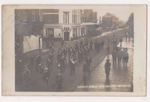 Church Parade New Malden London, Surrey 1906 RP Postcard B733 - Picture 1 of 2