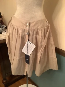 Jil Sander Sheer Cotton Silk Short Skirt Beige IT 36 NWT MSRP $620 - Picture 1 of 4