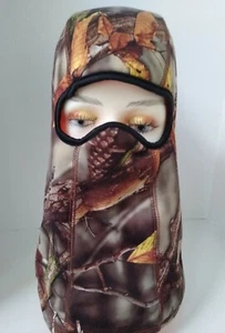 REALTREE HUNTWORTH FULL FACE MASK HAT HOOD CAMO ORANGE FLEECE LINED PERFECT OS  - Picture 1 of 5