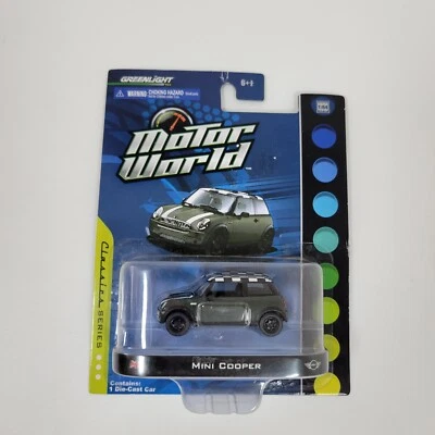 Greenlight Motor World Mini Cooper Dark Green 1:64 scale. Checkerd top - Image 1 of 4
