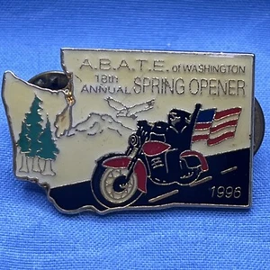 1996 ABATE OF WASHINGTON 18th ANNUAL SPRING OPENER PIN - Picture 1 of 4