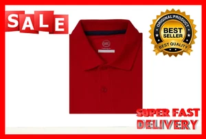 Wonder Nation Polo Shirt Boys Size S Red School Uniform LONG SLEEVE Pique --P2-- - Picture 1 of 3