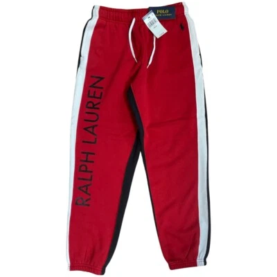 NEW RALPH LAUREN Men’s Boys Sweatpants Sweats Red sz XS - Image 1 of 4