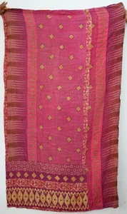 Multi Color High Quality Handmade Indian Vintage Kantha Quilts Bedding Blankets - Picture 1 of 2