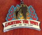 Lighting the Way 10k 5k 1k Firemen's Run Fireman Red Ribbon Medal Award