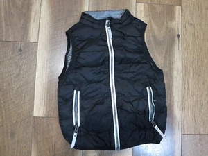 Hanna Andersson Boy's Black Down Vest Quilted Zip Pockets Sz 4 EU 100 - Picture 1 of 10