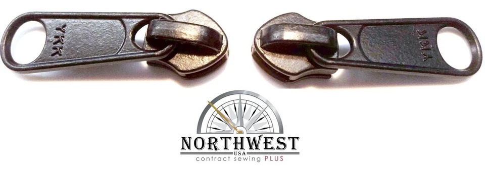 Genuine YKK Nylon # 5 Matte Black Long Sliders 250 per lot NW7608