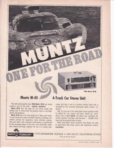 1968 Muntz M-45 4 Track Car Stereo Print-Ad/ Chaparral 2D #9 Phil Hill- Bonnier - Picture 1 of 1
