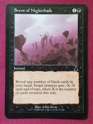 Magic The Gathering URZA'S DESTINY SCENT OF NIGHTSHADE black card MTG - Image 1 of 2