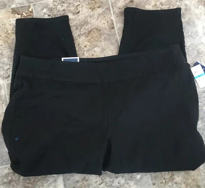 Pantalones de vestir Charter Club para mujer 28W negros Cambridge ajustados cintura suavizantes Foto 1 de 4