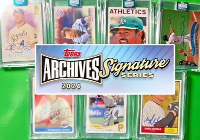 2024 Topps Archives 签名系列已停产球员 ~ 选择您的球员 ~ 封装 — 第 1/2 张图片