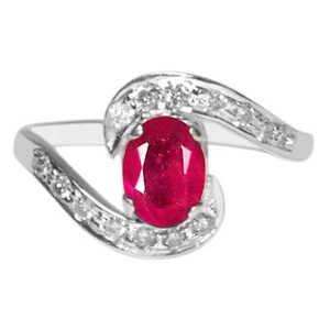 14KT White Gold 2.15Ct 100% Natural Burmese Red Ruby IGI Certified Diamond Ring - Picture 1 of 1