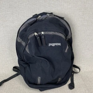 Jansport Airlift Backpack Book Bag Travel Hiking Padded Black Gray School - Imagen 1 de 10