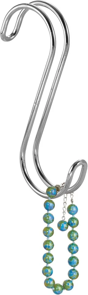 Ganchos dobles InterDesign Classico de metal sobre la varilla, armario 0,1, gancho S  Foto 1 de 4