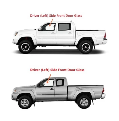 Fits 05-15 Toyota Tacoma Ext/Crew Cab Driver Side Left Front Door Window Glass Foto 1 de 3