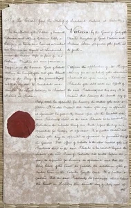 Antique Court Document Legal Calligraphy Hand Written India Calcutta Mutiny 1849 - Picture 1 of 6