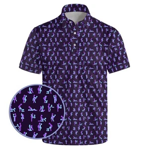 Golfshirts für Männer lustige Bildung Poloshirts schnelltrocknend Kurzarm feucht... - Bild 1 von 8