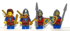 Lego Lion Knight & Accessories - Set of 4 NEW ✨Unique✨- 4 Different Knights - Picture 1 of 2