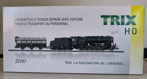 Trix H0 22147 - Serie 150 X SNCF Dampflok + Mannschaftswagen DCC Sound - Neu OVP - Bild 1 von 17