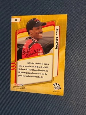 2005 Press Pass Optima Bill Lester Autographed Card READ! - Image 1 of 2