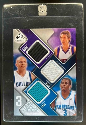 Camiseta deportiva 2009-10 SP usada en juegos Jason Kidd Steve Nash Chris Paul 3 estrellas #123/299 Foto 1 de 2