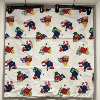 Manta de bebé Paddington Bear hecha a mano alfabeto ABC 29" X 29" colores primarios Foto 1 de 3